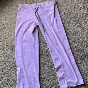 baby pink velour tracksuit pants
